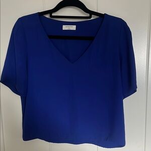 Babaton Women's Blue V-Neck Top